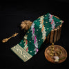 Regal Peacock Green Banarasi Handloom Saree