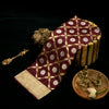 Handloom Banarasi Silk Saree in Deep Wine