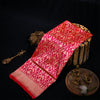 Handloom Banarasi Silk Saree in Blazing Orange