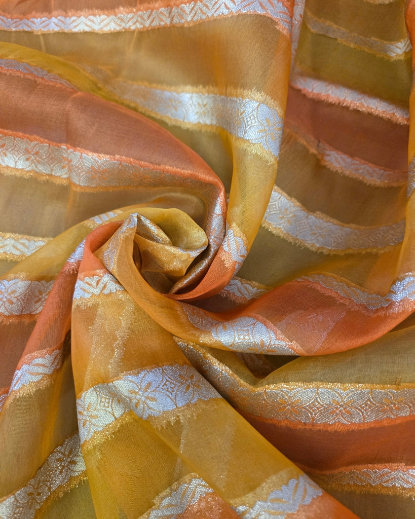 Shade Silk Organza  -  Shades of Orange