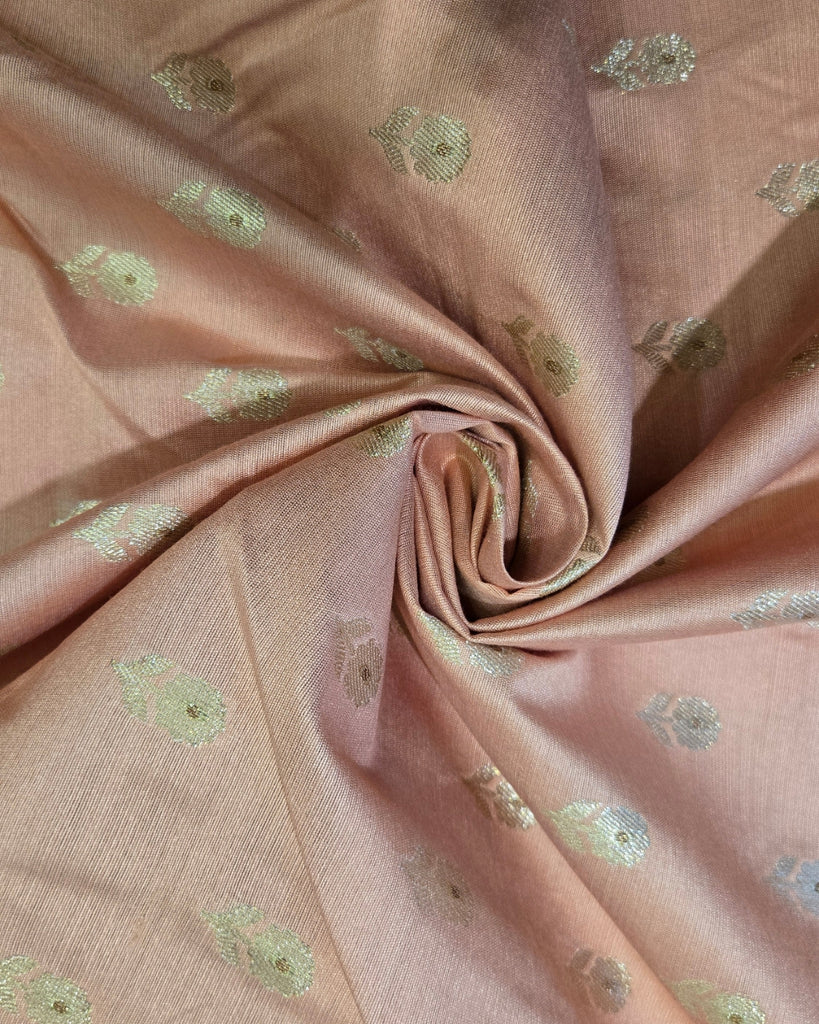 Chanderi Banaras - Peach