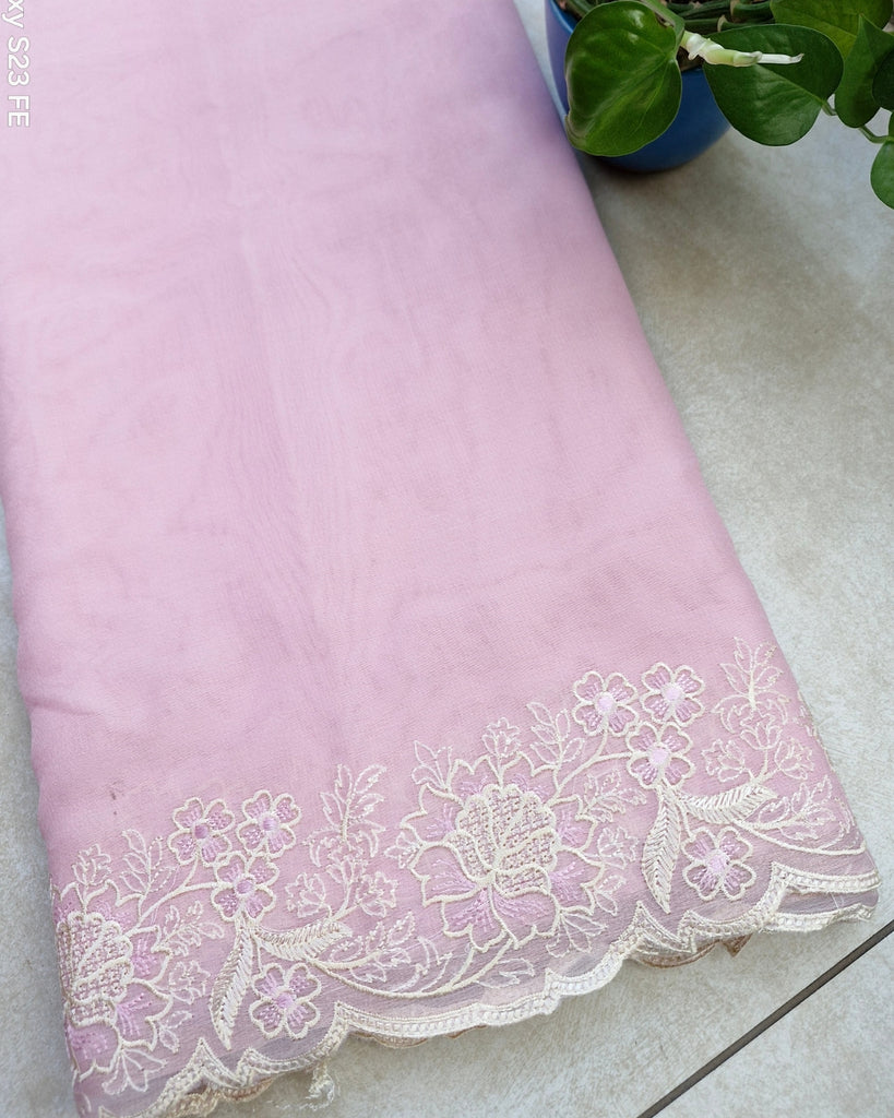 Kora with Embroidery - Light Pink