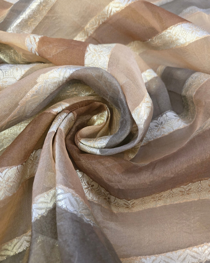 Shade Silk Organza  -  Shades of Brown