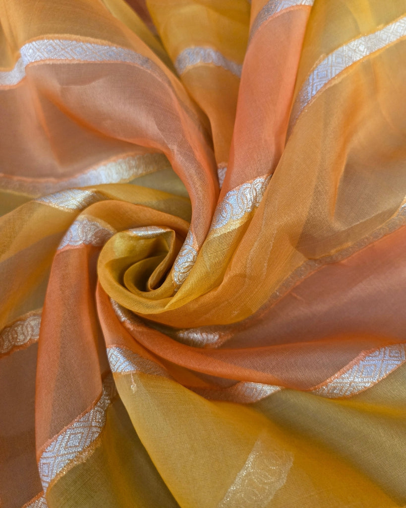 Shade Silk Organza  -  Shades of yellow and orange