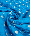 Chenia Bandhani Silk - Peacock Blue