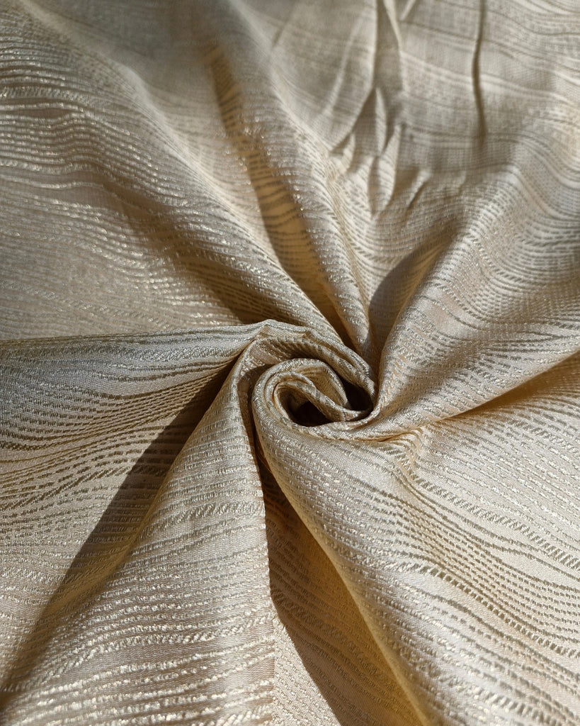 Mashru Banaras - Soft Ivory Beige
