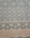 Musleen Embroidery - Soft Sky Blue
