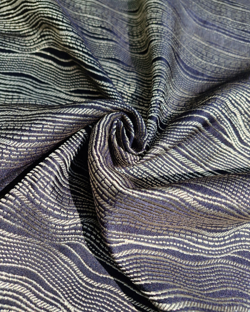 Mashru Banaras - Rich Indigo Blue