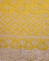 Musleen Embroidery - Golden Yellow