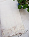 Kora with Embroidery - White