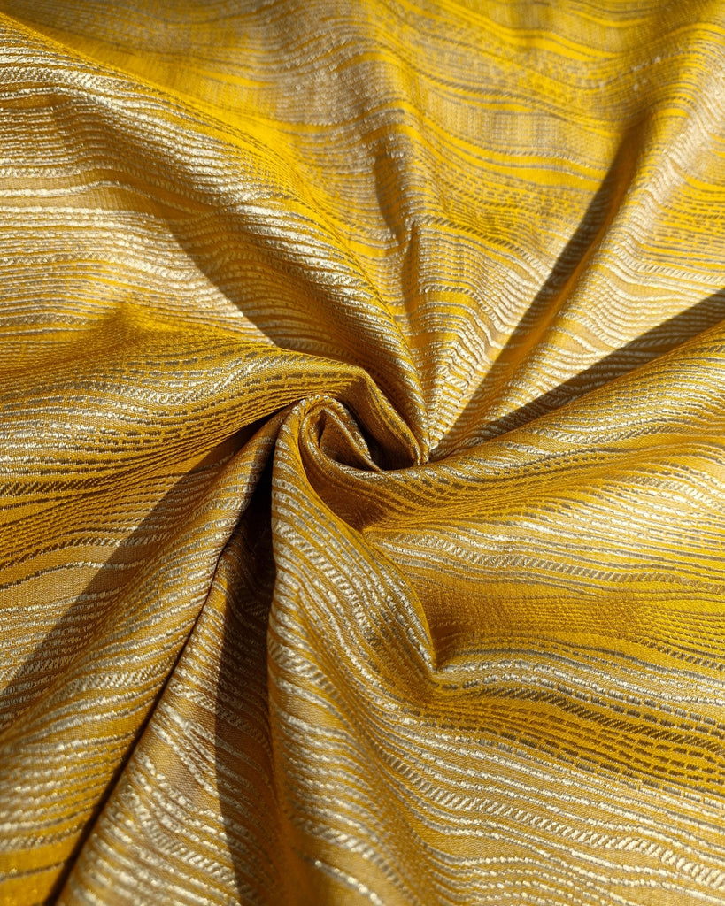 Mashru Banaras - Rich Mustard Yellow