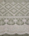 Musleen Embroidery - Muted Olive Grey