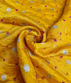 Chenia Bandhani Silk - Bright yellow