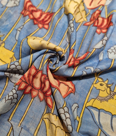 Pen Kalamkari - Sky Blue