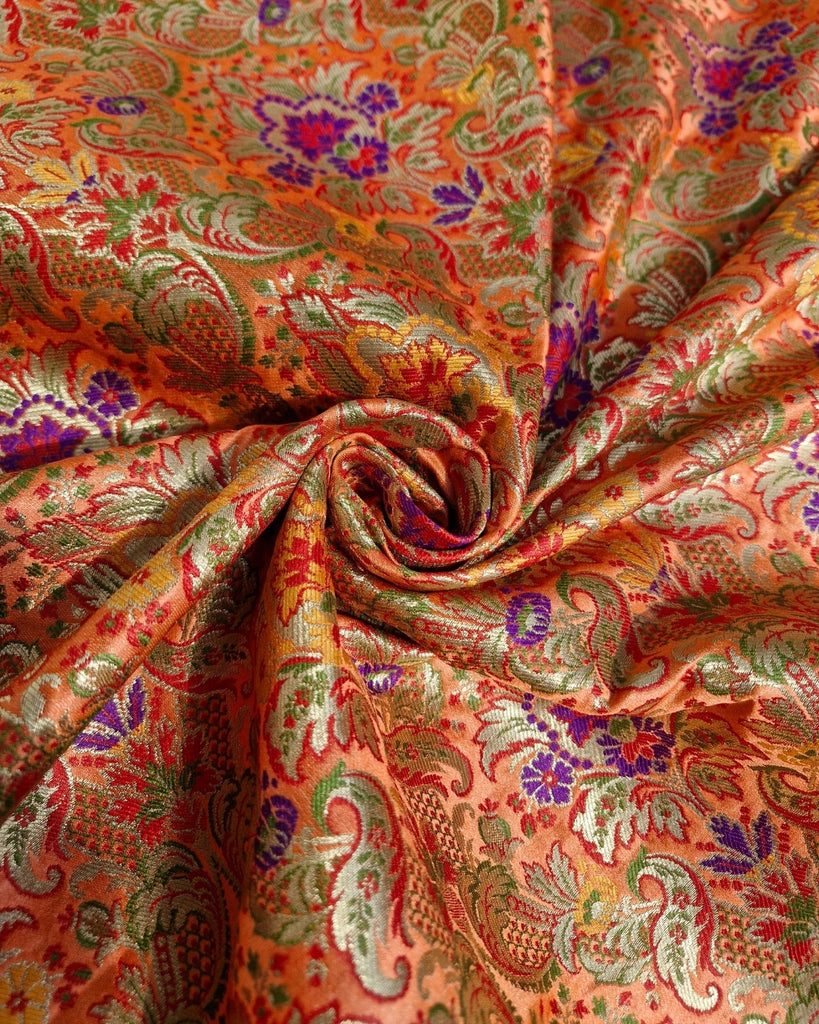 Kadwar Banaras - Deep Peach Orange