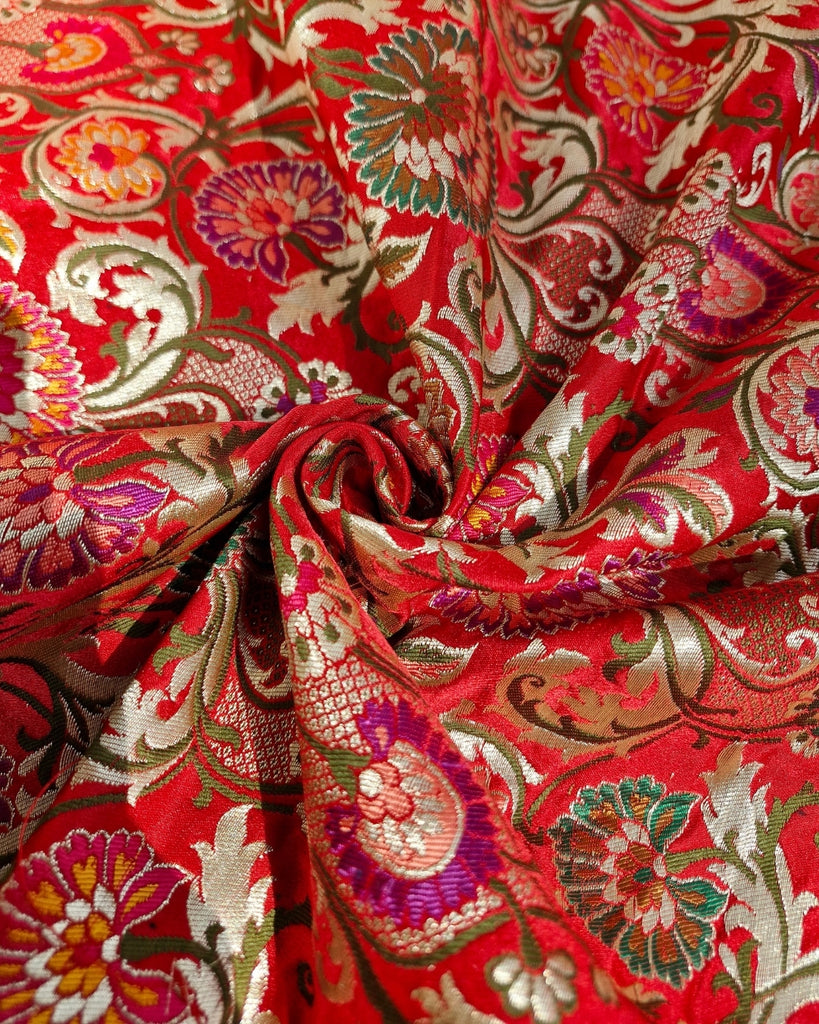 Kadwar Banaras - Rich Vermilion Red