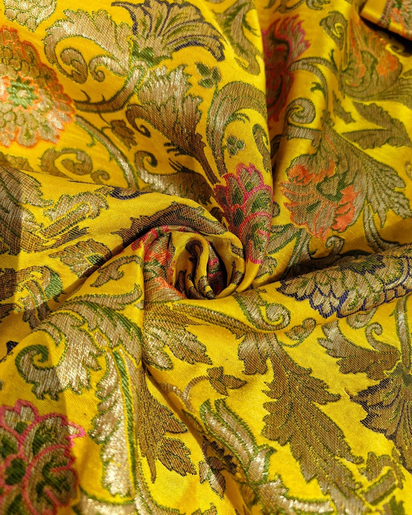 Kadwar Banaras - Bright Mustard Yellow