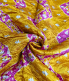 Organza with lehariya Butti bandini - Yellow