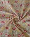 Silk Cotton Ikkat - Sand Beige