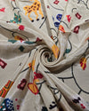 Pure Patola Printed Silk - White