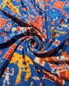 Pure Patola Printed Silk - Blue