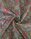 Silk Cotton Ikkat - Slate Grey