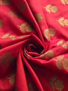 Silk Antique Butti - Coral Red