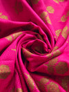 Silk Antique Butti - Royal Pink