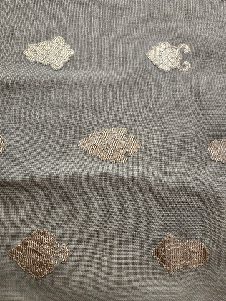 Linen With Gotta Buttas - Taupe Grey