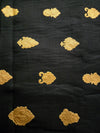 Linen With Gotta Buttas - Black