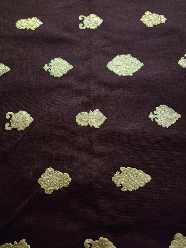 Linen With Gotta Buttas - Brown