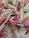 Printed Chiffon - Pearl White