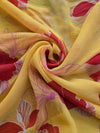 Printed Chiffon - Mustard Yellow