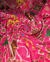 Pure Patola Printed Silk - Rani Pink