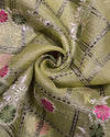 Organza with Thread Work - Pistachio Green