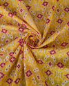 Silk Cotton Ikkat - Mustard Yellow