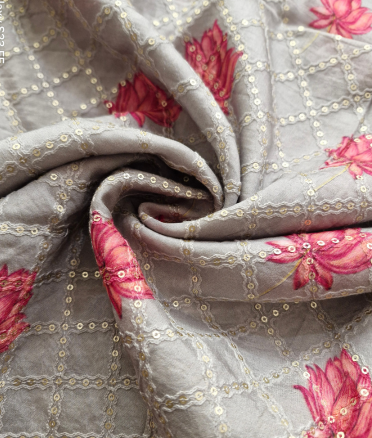 Chiniya silk - Light gray