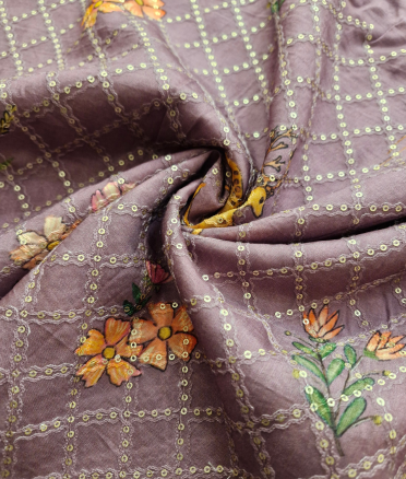 Chiniya silk - Dusty purple