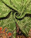 Pure Printed Silk (Bandini & Kalamkari) - Green