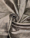 Raw silk with small buttas - Grey