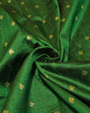 Raw silk with small buttas - Green