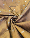 Raw silk with small buttas - Antique Gold