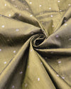 Raw silk with small buttas - Olive Green