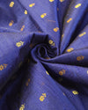 Raw silk with small buttas - Dark Blue