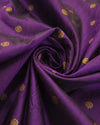 Raw silk with small buttas - Wine Violet