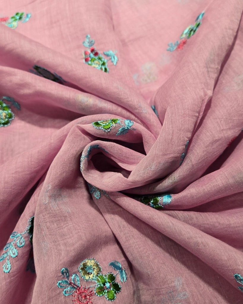 Mul Chanderi Butis - Soft Mauve