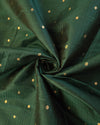 Raw silk with small buttas - Green