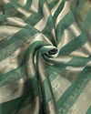 Chanderi Tissue - Bottle Green