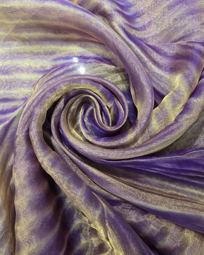 Tissue Aroshi Dye Fabric - Antique Lavender Gold
