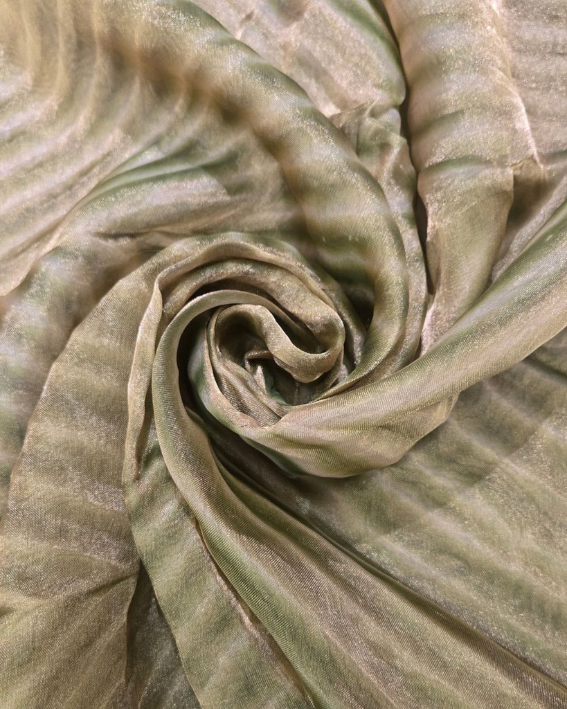 Tissue Aroshi Dye Fabric - Olive Green